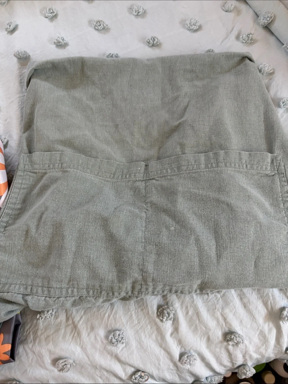 Everyday Sage Green Linen Apron with Adjustable Ties
